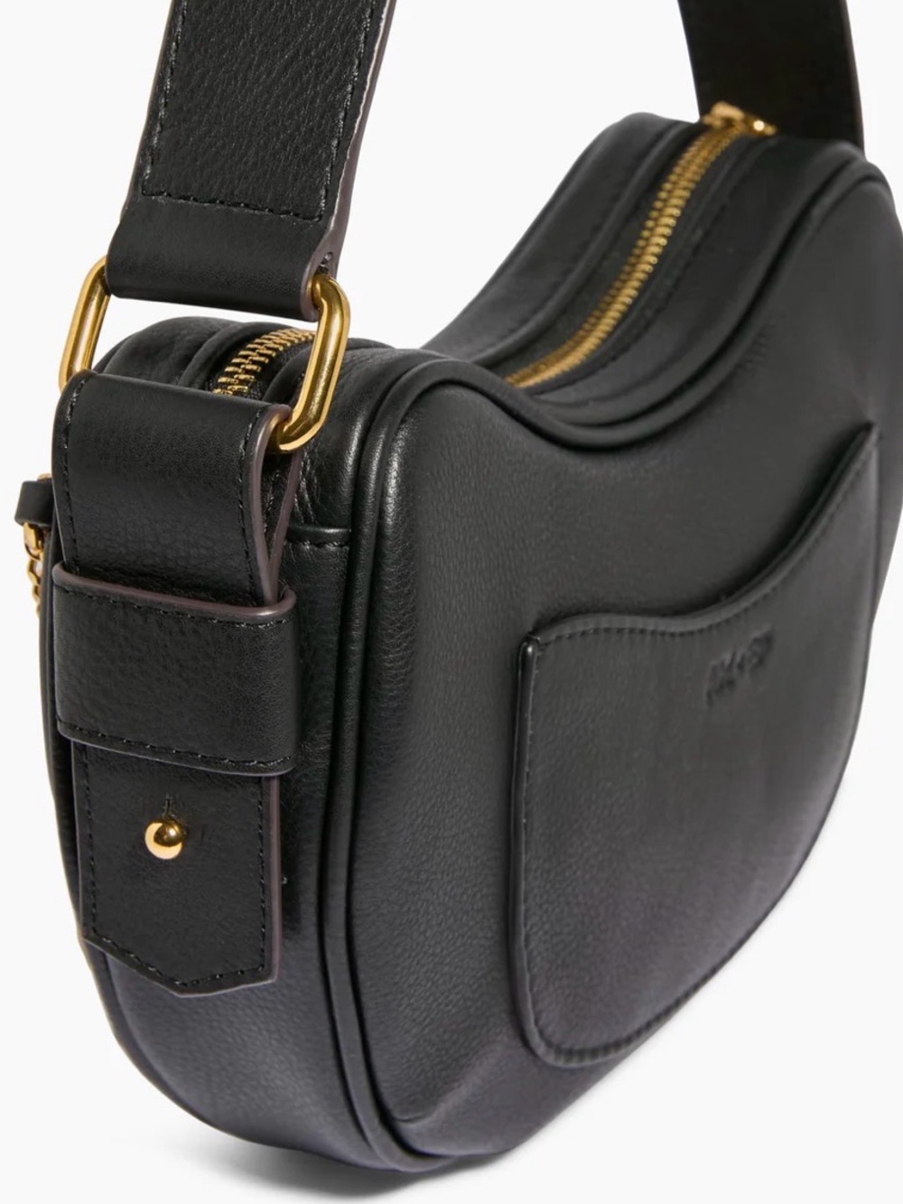 Aimee KESTENBERG X Evange Petrakis Black Shoulder Bag - Gold Chain Detail NWT - Picture 6 of 16